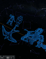 Andromeda, Pisces and adjacent constellation in their transformation.