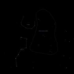 The circular star pattern al-Ḥawḍ (head of the Big Bear) below which ibn Qutayba describes a Ḫibāʾ (tent).
