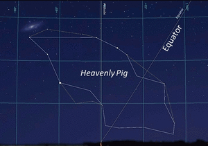 celestial map with jade artifact