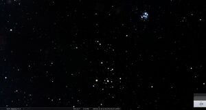 Stellarium star chart, Pleiades and Hyades