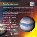 Ain's planet Amateru - profile card (CC BY Sadegh Faghanpour for IAU-WGSN).