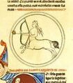 Iconography El Escorial Ms h 115 n.b. – leaps to left, bow drawn, fillet