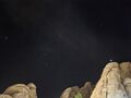 Venus above the rocks at Petra, Jordan (SMH 2023), it's already rather dark (not really dusk any more).