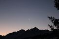 Moon and Venus in morning twilight above Austrian mountains (CC BY Susanne M Hoffmann 2016).