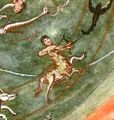 planisphere centaur leaps to right, bow drawn