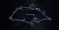 The superposition of traditional star chart and actual stars (after flipping the star chart horizontally)