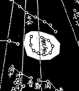Guansuo on 18th century star map